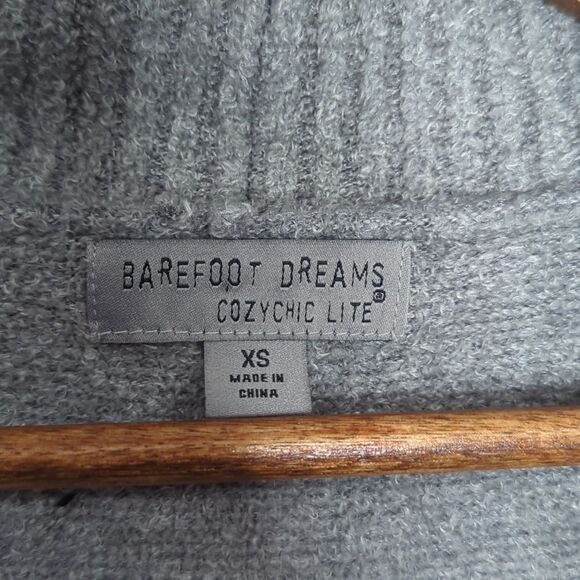 Barefoot Dreams CozyChic Lite Circle Cardigan XS Gray Supersoft Comfy - Picture 4 of 8